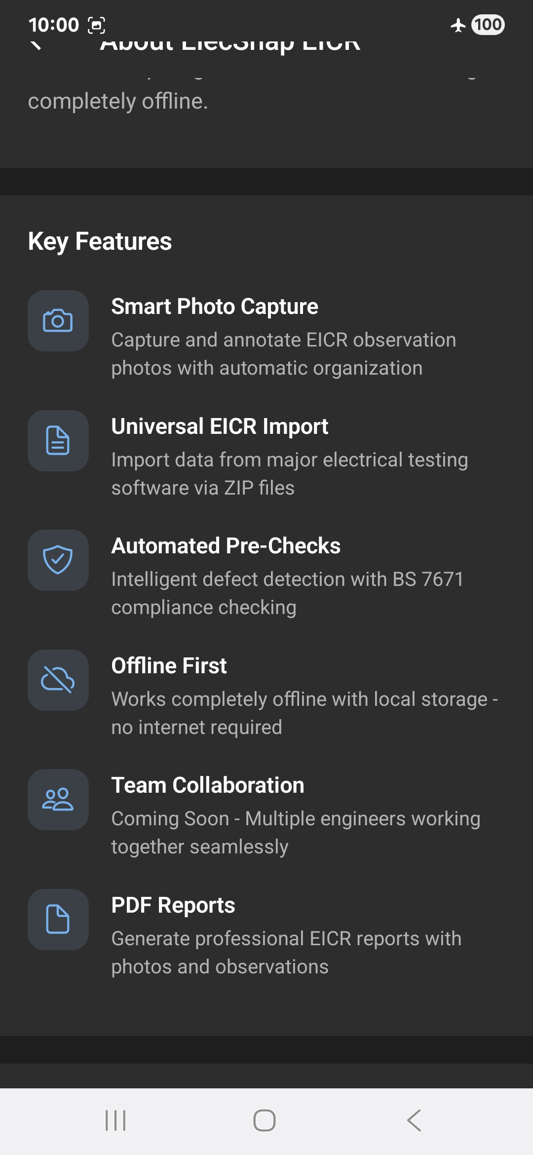 ElecSnap GBR App Screenshot 2